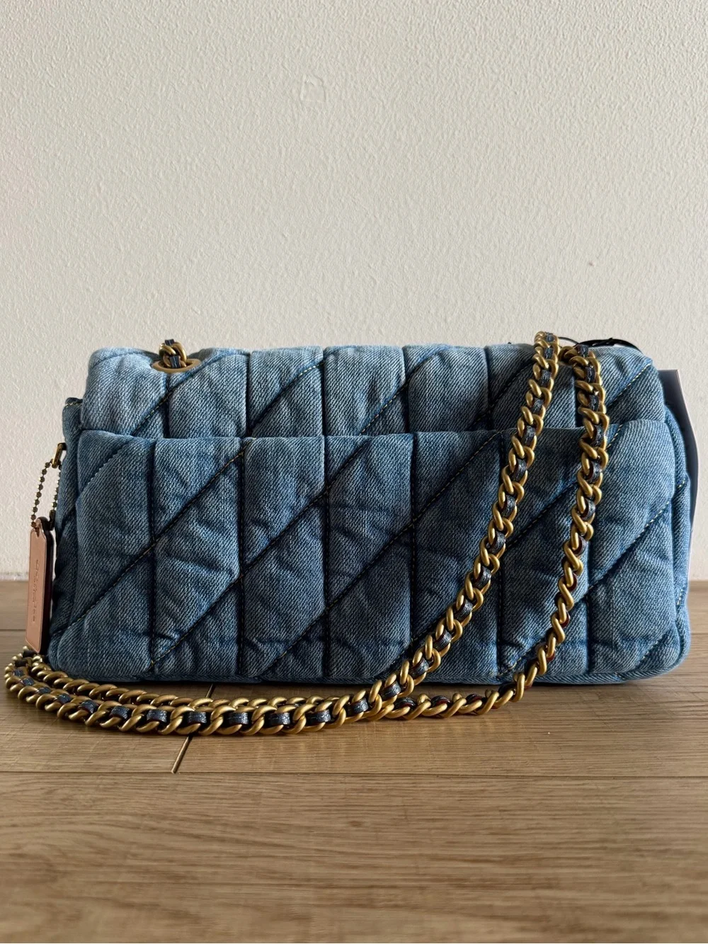 Authentic Coach Quilted Denim Tabby 26 - Picture 3 of 11